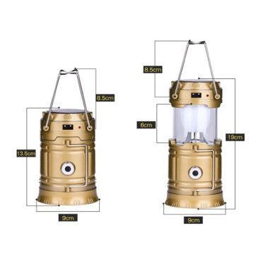 Solar Vintage Lantern Camping Extendable USB Rechargeable