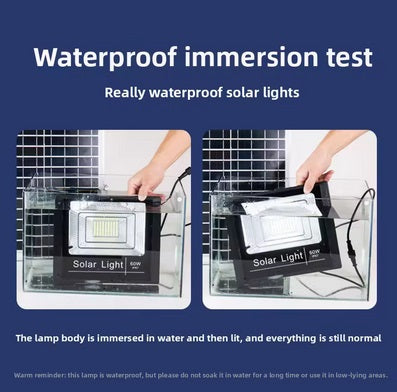 Solar Flood Light 100W – 880 Lumen LiFePO4, Remote Control, IP65 Outdoor Security Light